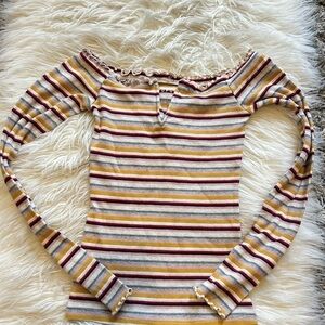 Striped off shoulder top